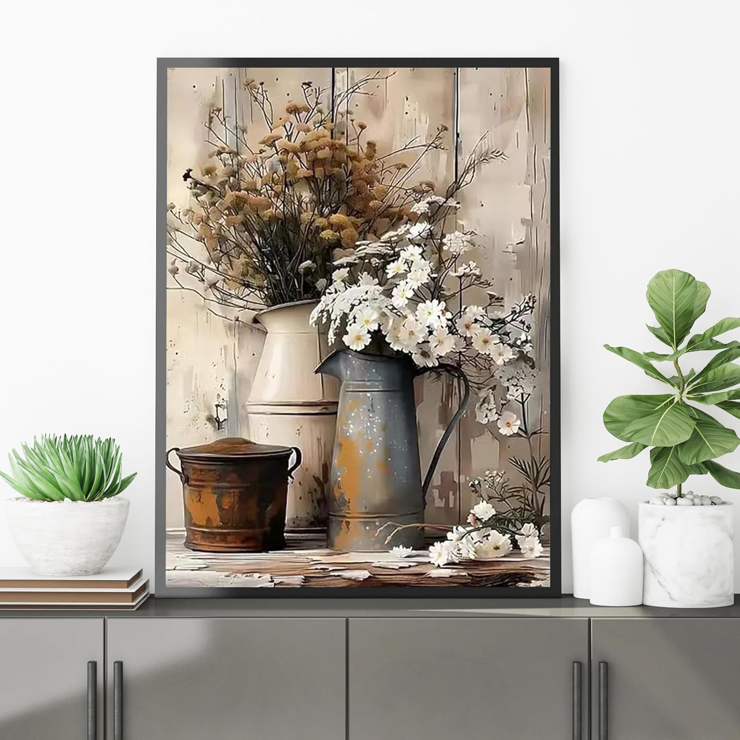 Detalle 2 de Yunruily Malen Nach Zahlen Blume 40x50