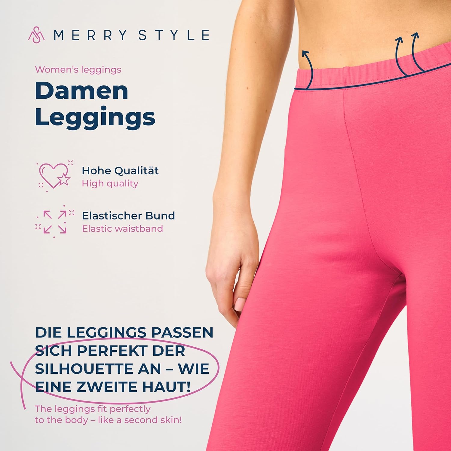 Thumbnail 2 de Merry Style Damen Leggings 3/4 Capri aus Baumwolle mit Stretch (MS10-199) – atmungsaktiv & elastisch