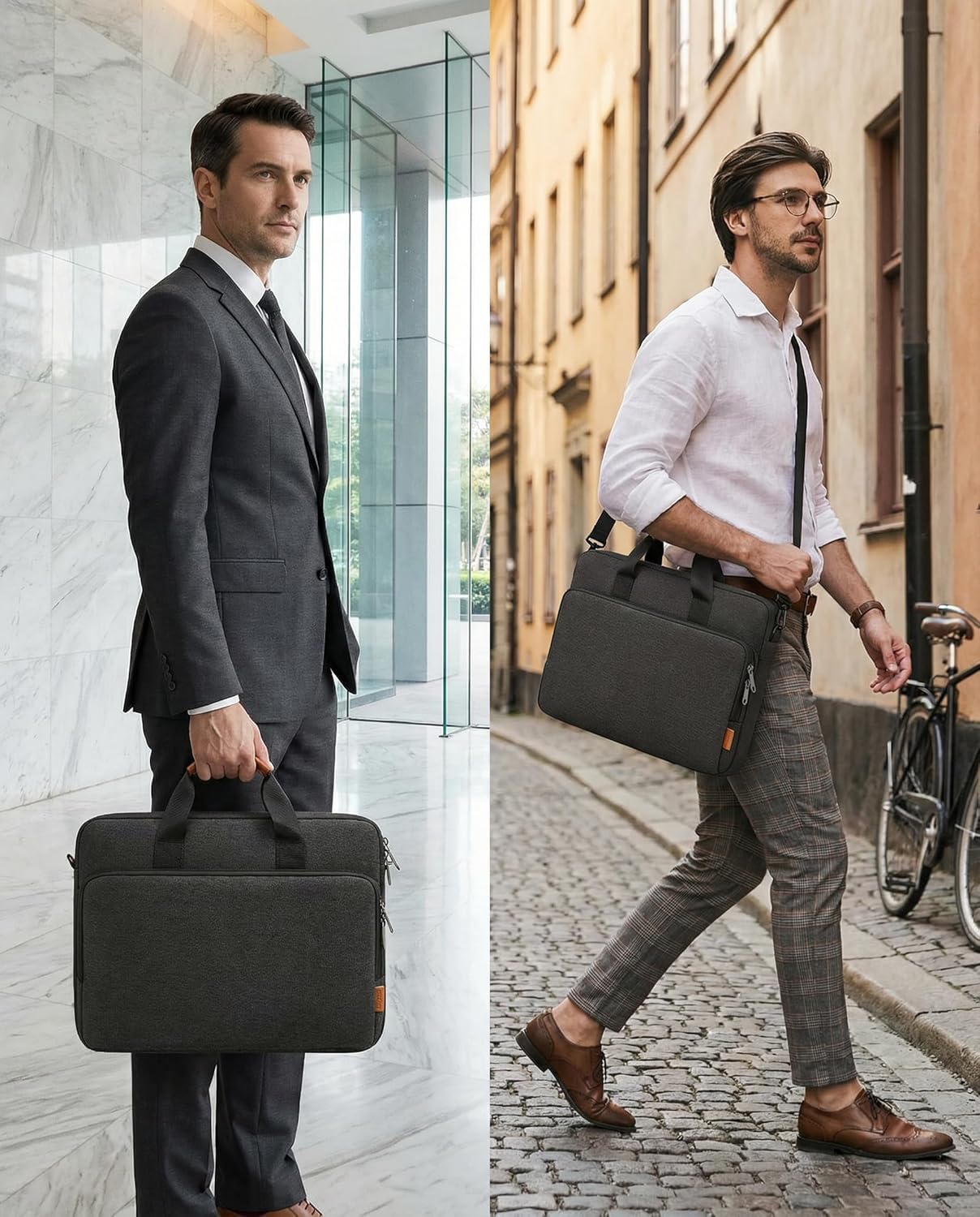 Thumbnail 1 de bagasin Laptoptasche / Laptop-Aktentasche bis zu 17,3 Zoll – erweiterbar mit gepolstertem Schultergurt