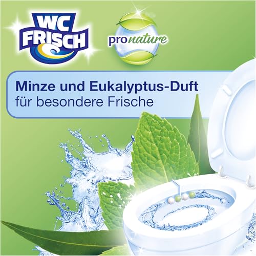 Detalle de WC Frisch Kraft Aktiv Duftspüler Minze & Eukalyptus (10er Pack) – Pro Nature