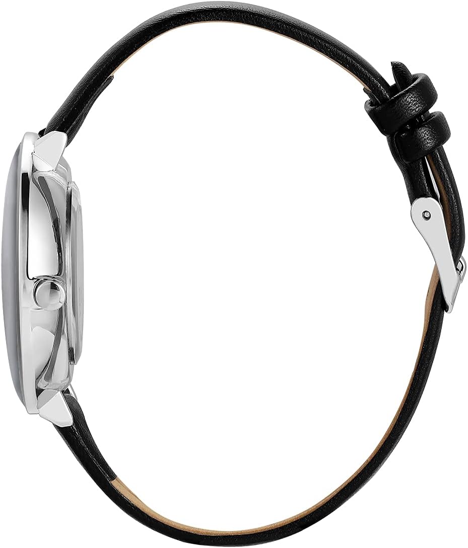 Detalle de KIMOMT Damenuhr mit Lederarmband – Quarz-Modeuhr für Alltag & Anlass
