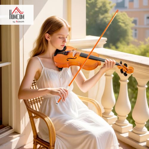 Detalle de HOMCOM Violino 4/4 in Legno per Principianti e Adulti con Custodia – Kit completo