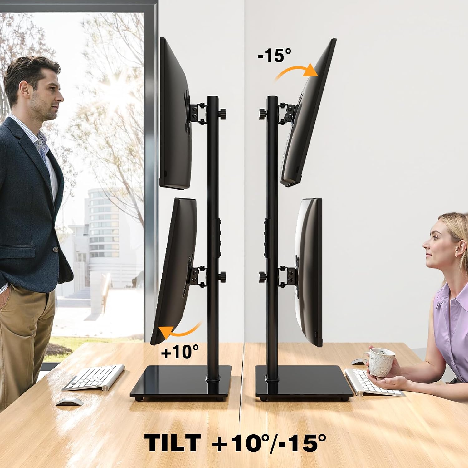 Detalle 2 de 5Rcom Supporto Doppio Monitor 13-38"