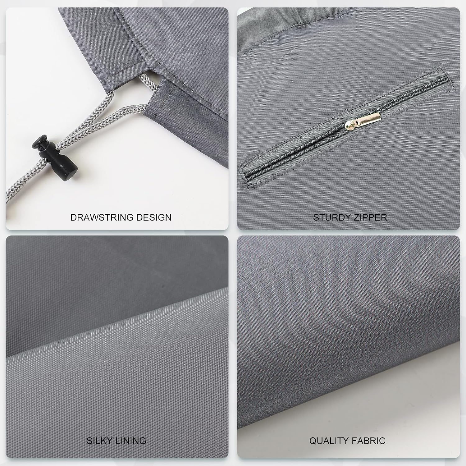 Thumbnail 2 de Lazy Drawstring Makeup Bag (Large Capacity, Waterproof) in Grey