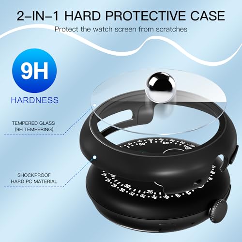 Thumbnail 2 de Diruite 3 Coperture Protettive per Google Pixel Watch 4 41mm – Custodia Ultra Sottile e Vetro Temperato