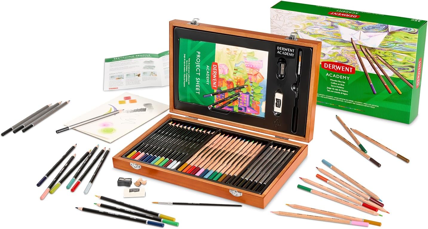 Detalle de Derwent Academy 35-piece starter art set 🎨