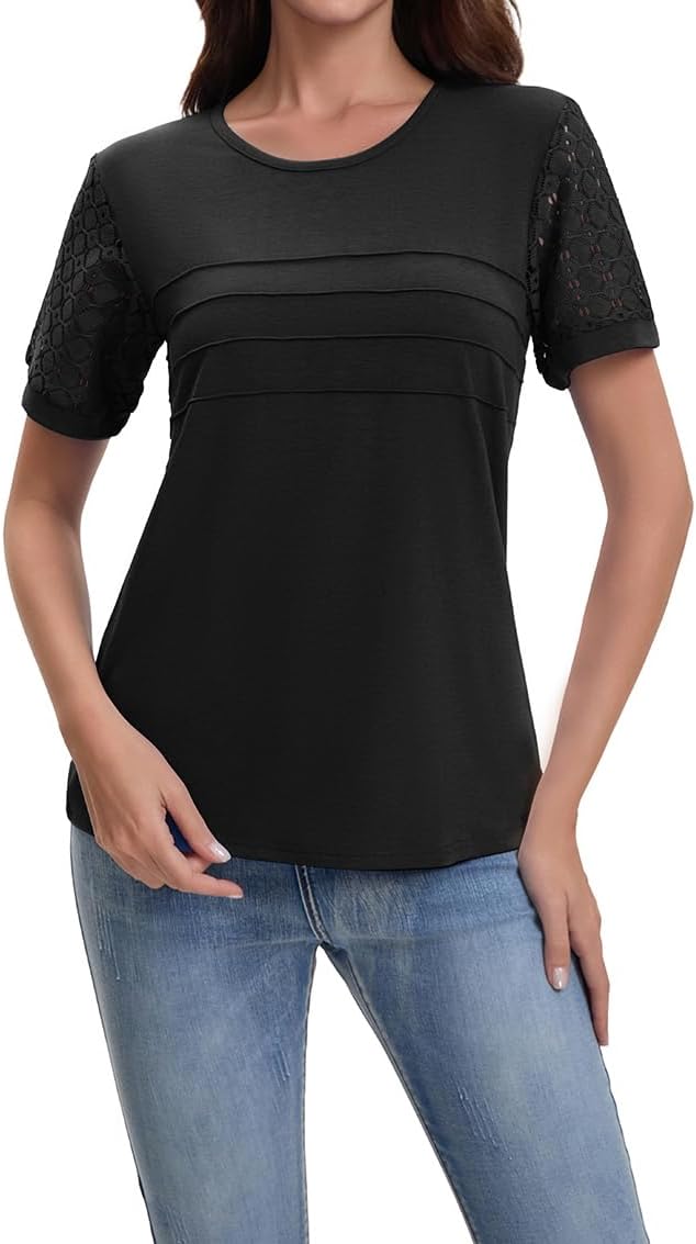 Thumbnail 2 de Suncife T-shirt habillé à manches courtes en dentelle pour femme