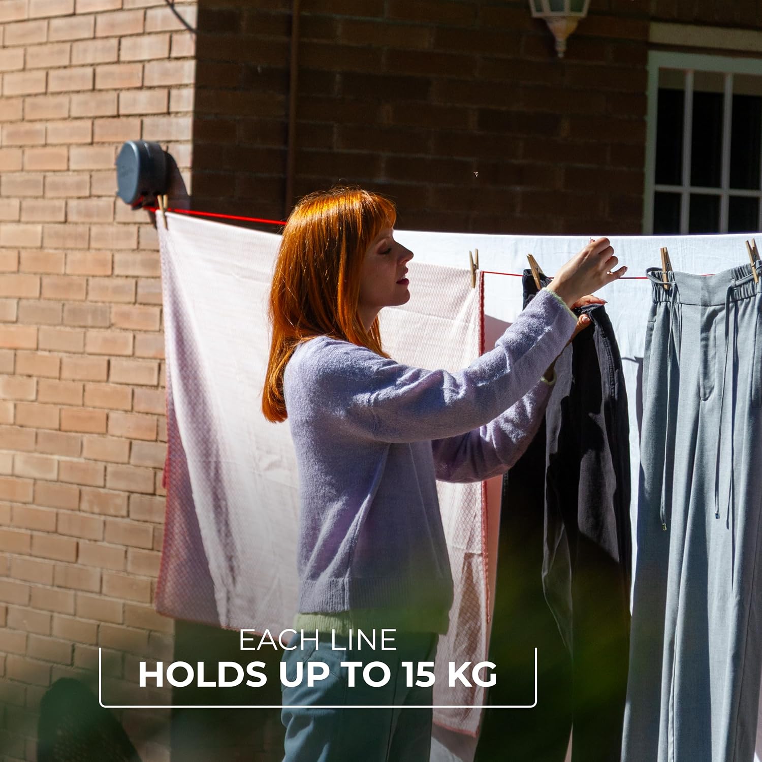 Thumbnail 4 de Vileda Dual Cordomatic Retractable Washing Line, 30m