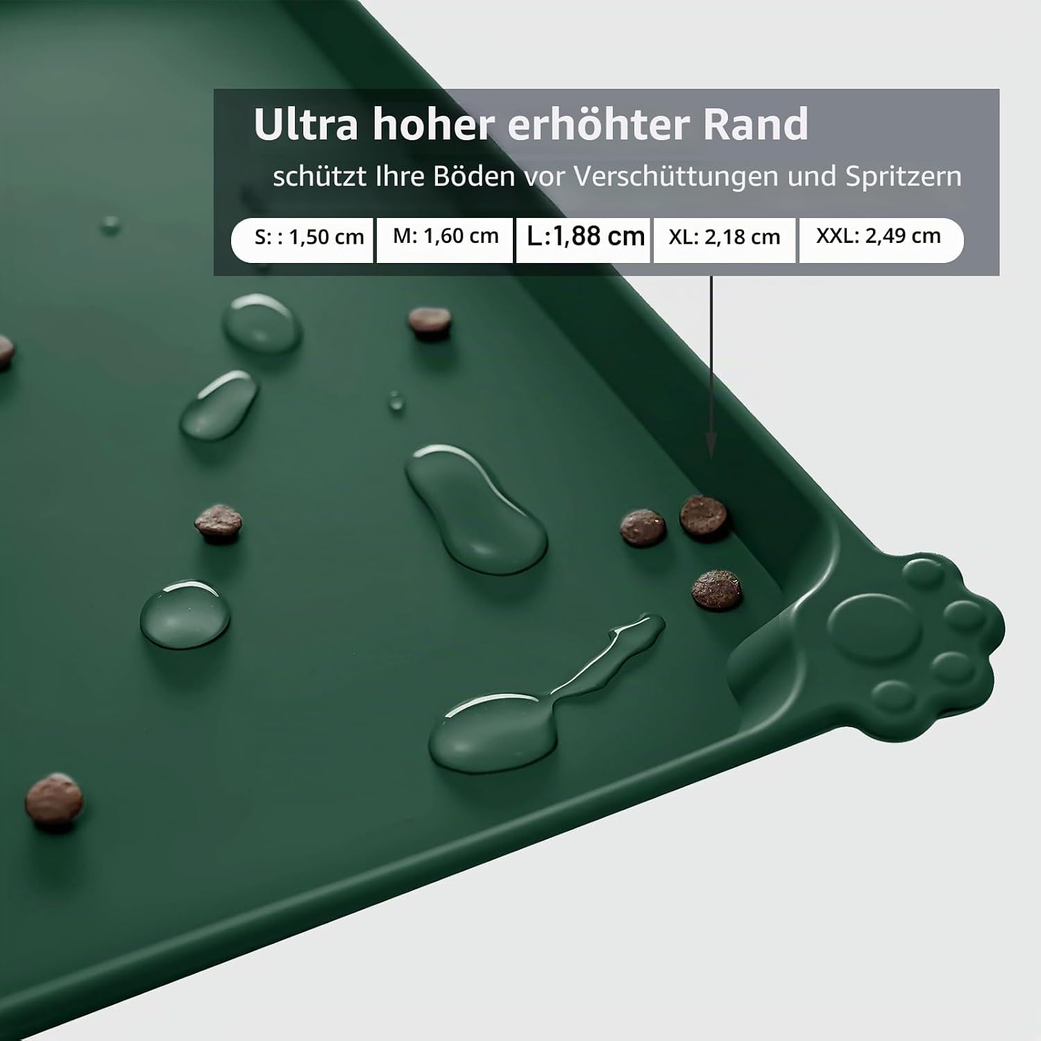 Thumbnail 2 de Reopet Silikon-Futtermatten für Haustiere – Wasserdichte, rutschfeste Matten mit erhöhten Rändern in 5 Größen