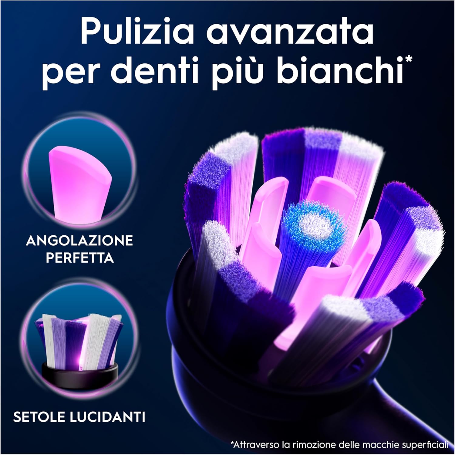 Detalle 1 de Oral-B iO 8 testine di ricambio Radiant White 🪥