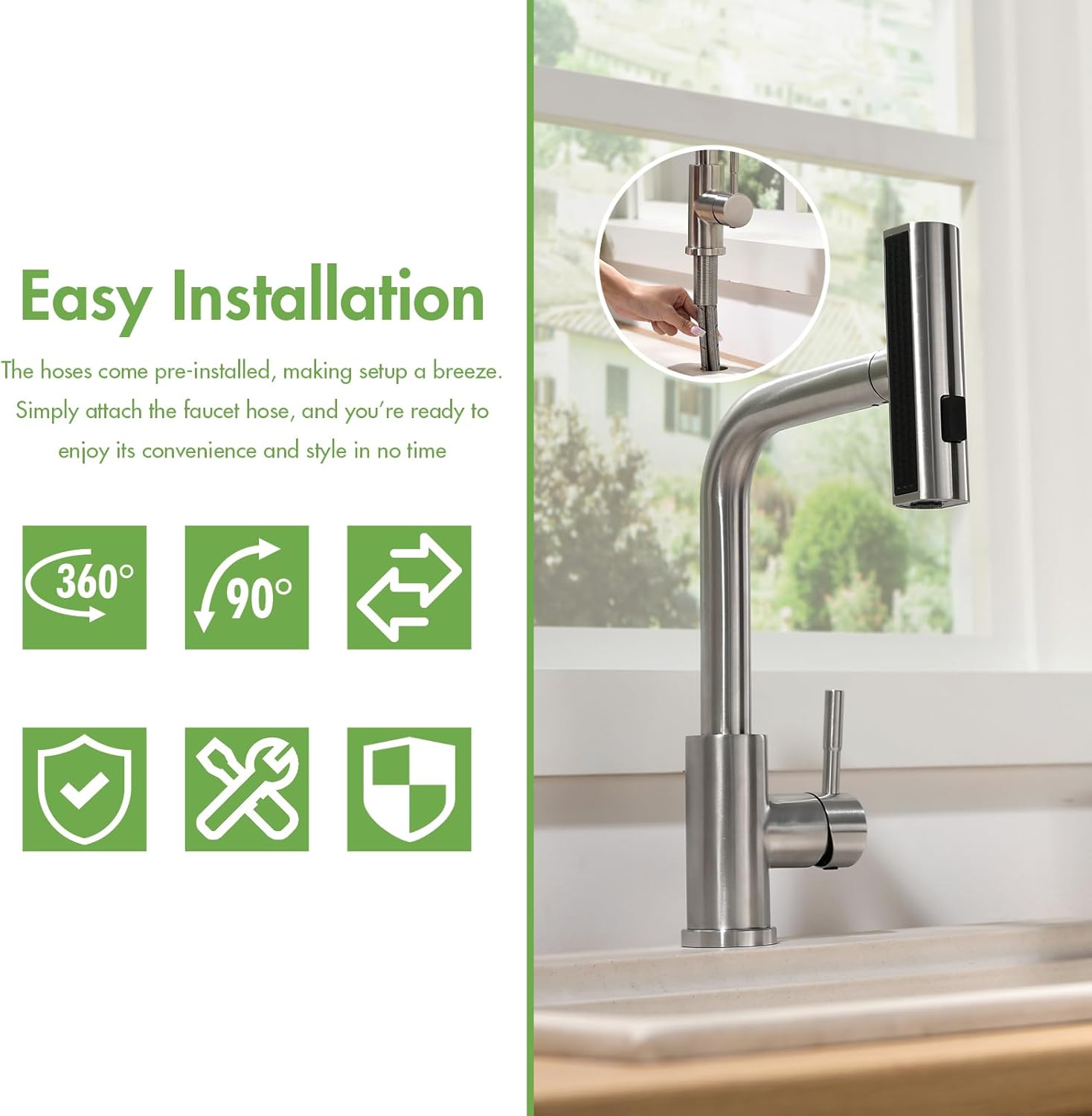 Thumbnail 5 de CENOSA Kitchen Faucet with Pull-Down Spray 🚰