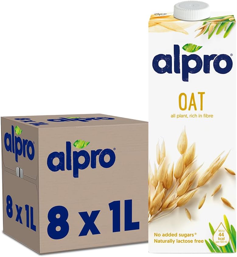 Detalle de Alpro Boisson Végétale Avoine 1L – Lot de 8x1L, lait végétal sans sucres ajoutés