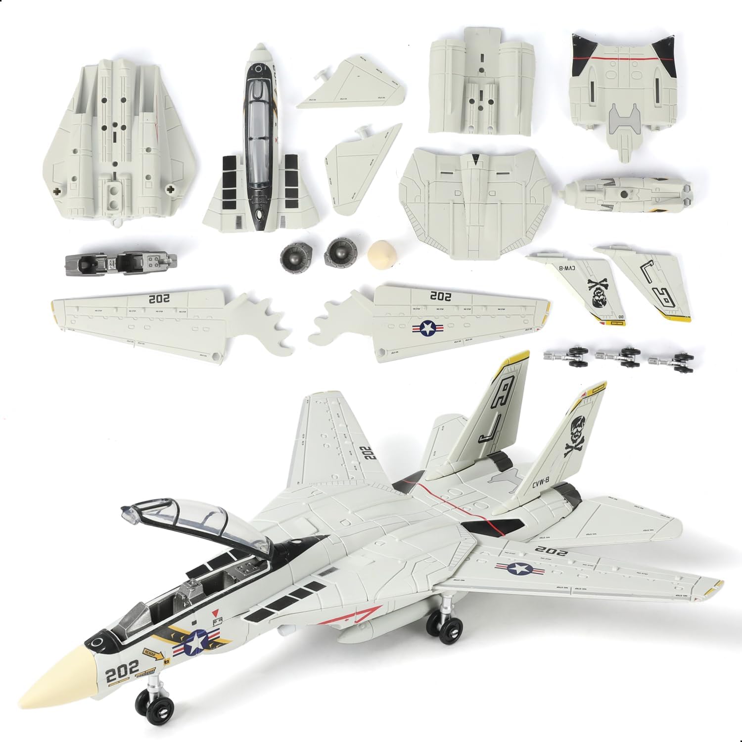 Detalle de SEBUNAS F-14 Tomcat 3D Quick Build Model Kit — Fighter Jet Puzzle for Adults