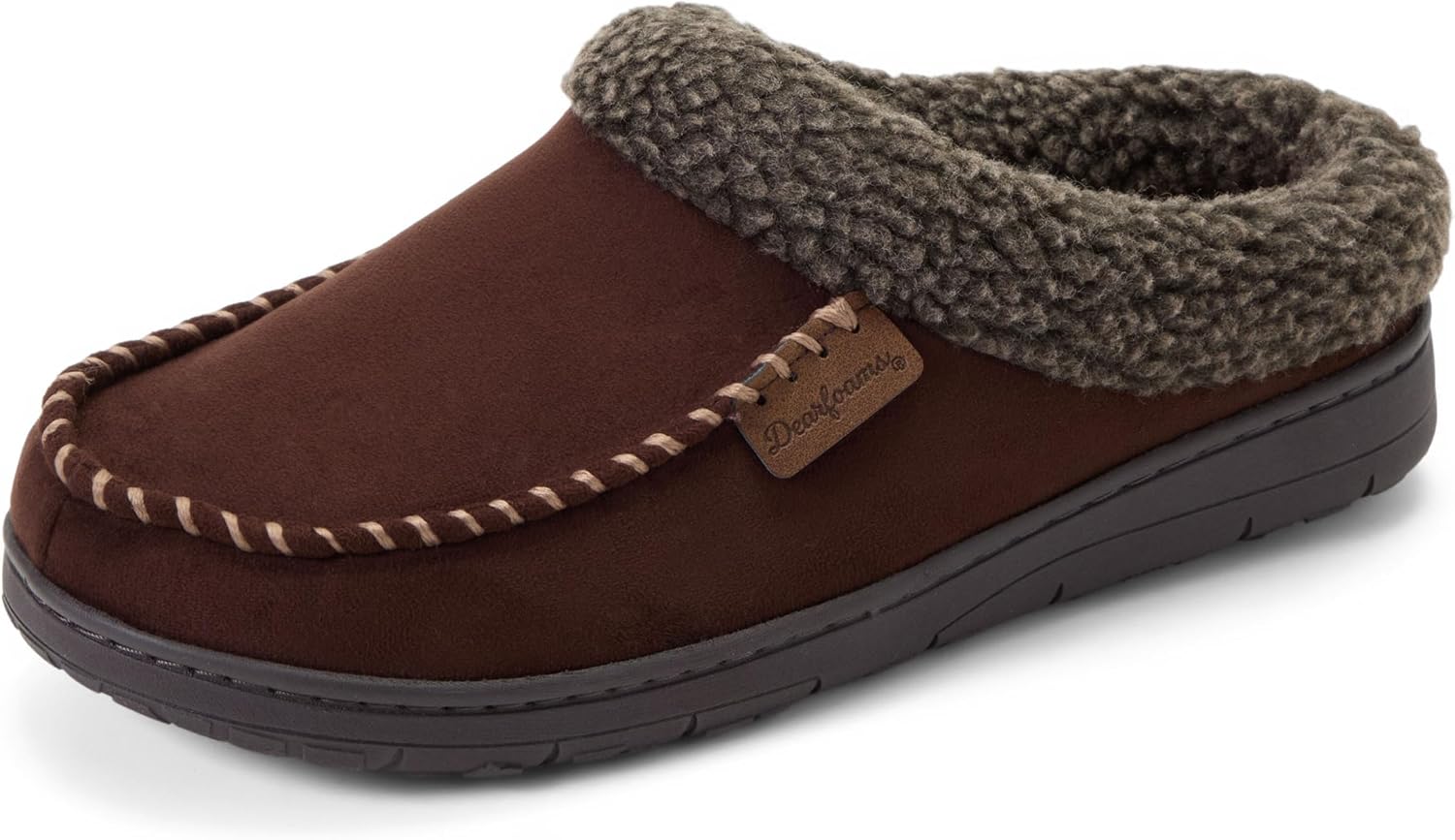 Detalle de Dearfoams CUSX1 31233 Men's Breathable Memory Foam Clog Slippers