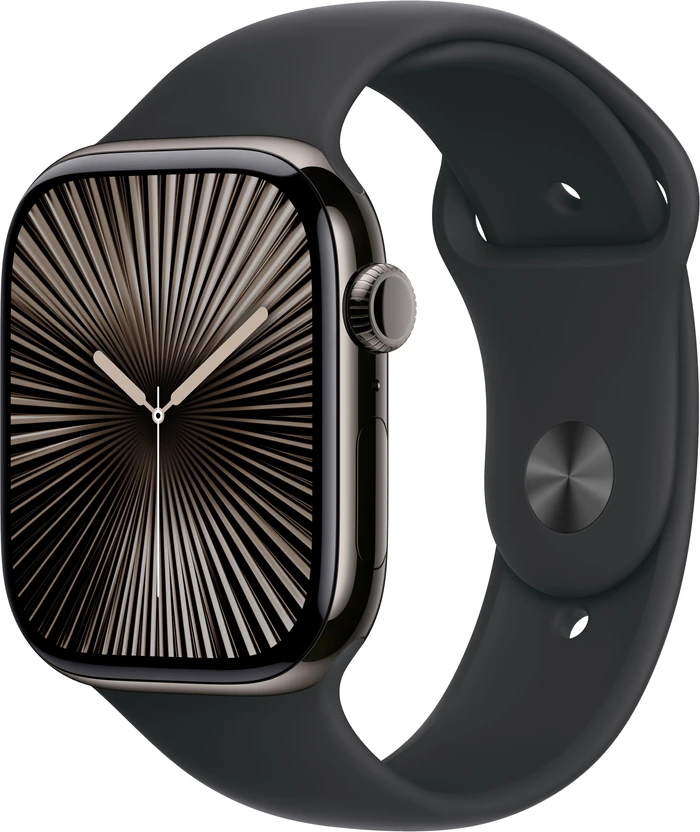 Thumbnail 3 de Apple Watch Series 10 4G (46 mm) Titan Schwarz mit Sportarmband M/L