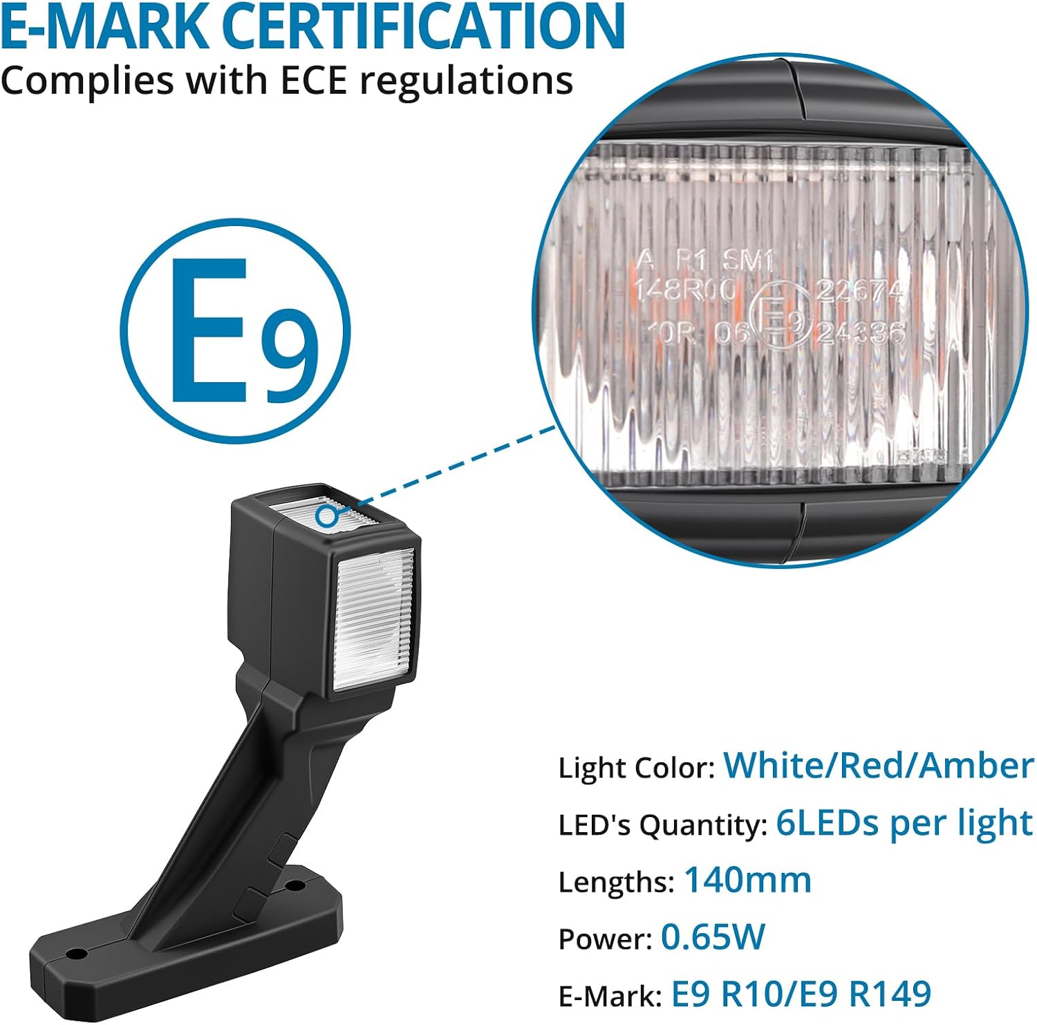 Thumbnail 3 de AUTOUTLET LED Trailer Marker Lights 140 mm