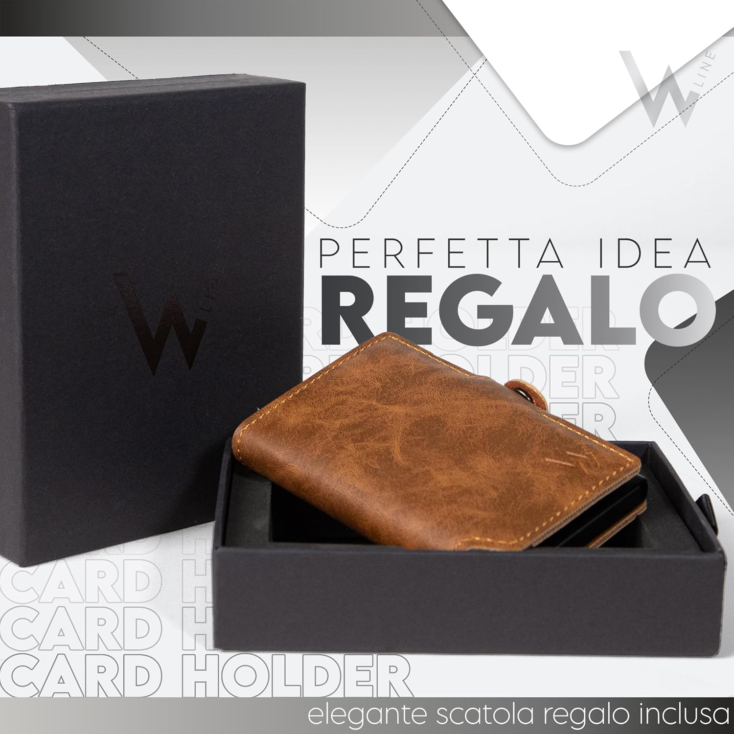 Thumbnail 5 de WLine Portafoglio Uomo Slim con Portamonete RFID 1,5 cm