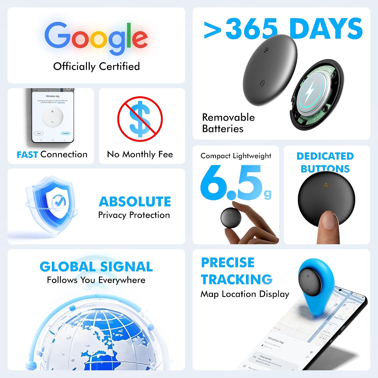 Detalle de Air Tracker Tags 4-Pack Bluetooth Tracker 4