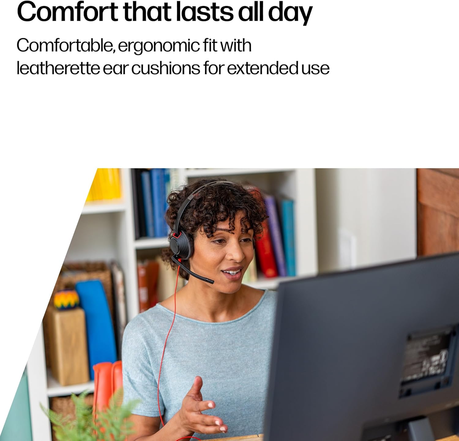 Thumbnail 3 de Poly Blackwire 5220 wired headset with noise-cancelling mic