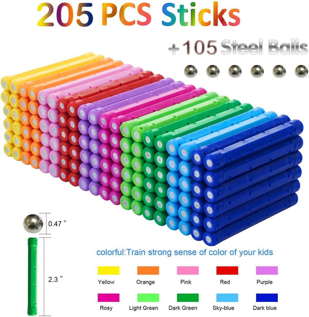 Thumbnail 2 de Magnetic Building Blocks 310-piece set 🧩