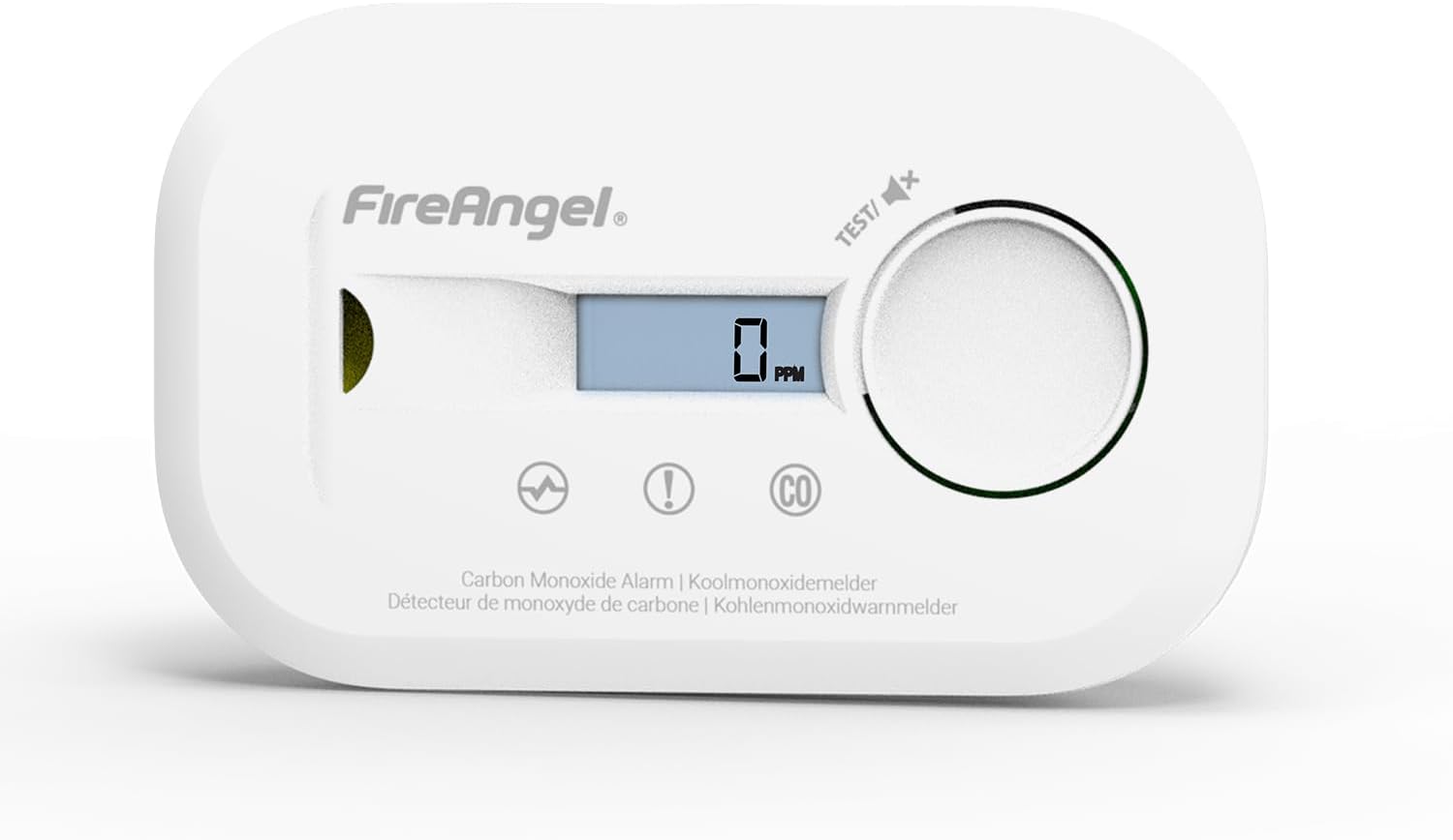 Fire Angel FA6812 Rilevatore Monossido di Carbonio Digitale con Schermo LCD: portatile, 10 anni di autonomia