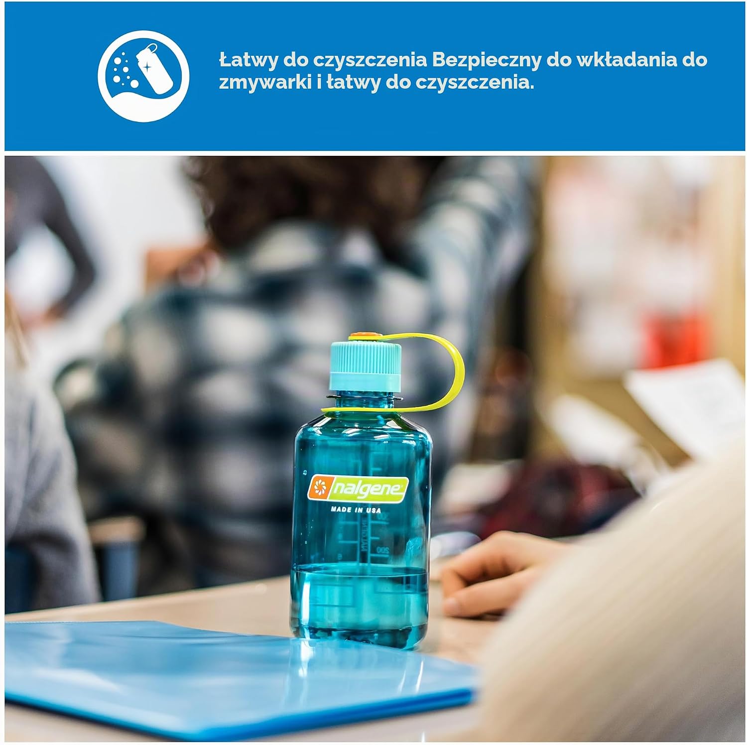 Detalle 2 de Nalgene REL078799 Sustain – butelka Tritan Renew 473 ml, wąski otwór