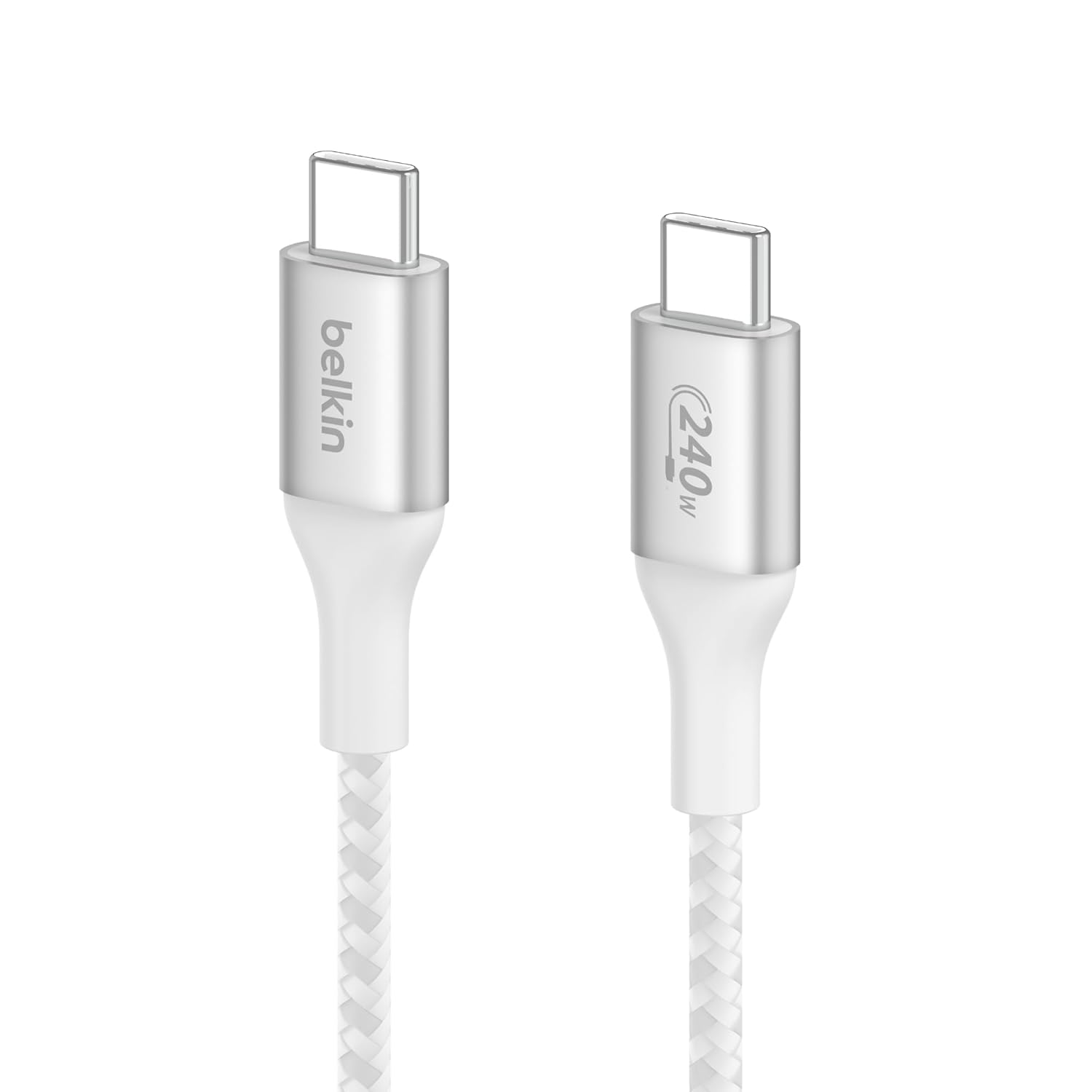 Detalle de Belkin USB-C to USB-C Cable, 3.3ft (1m), 240W, Fast Charging – White