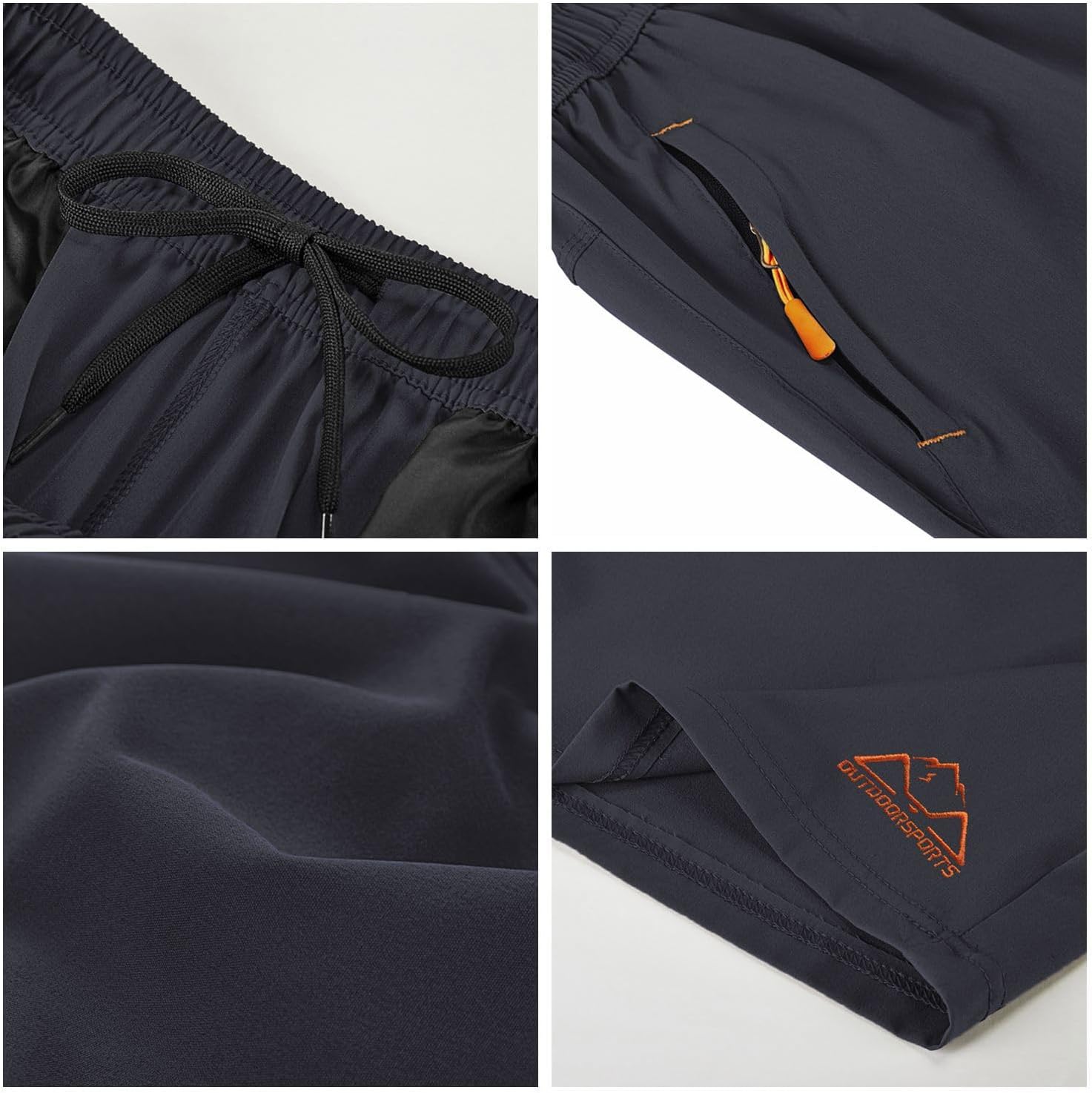 Thumbnail 5 de Rdruko Men's Quick Dry Hiking Shorts: Lightweight, With Three Zipper Pockets