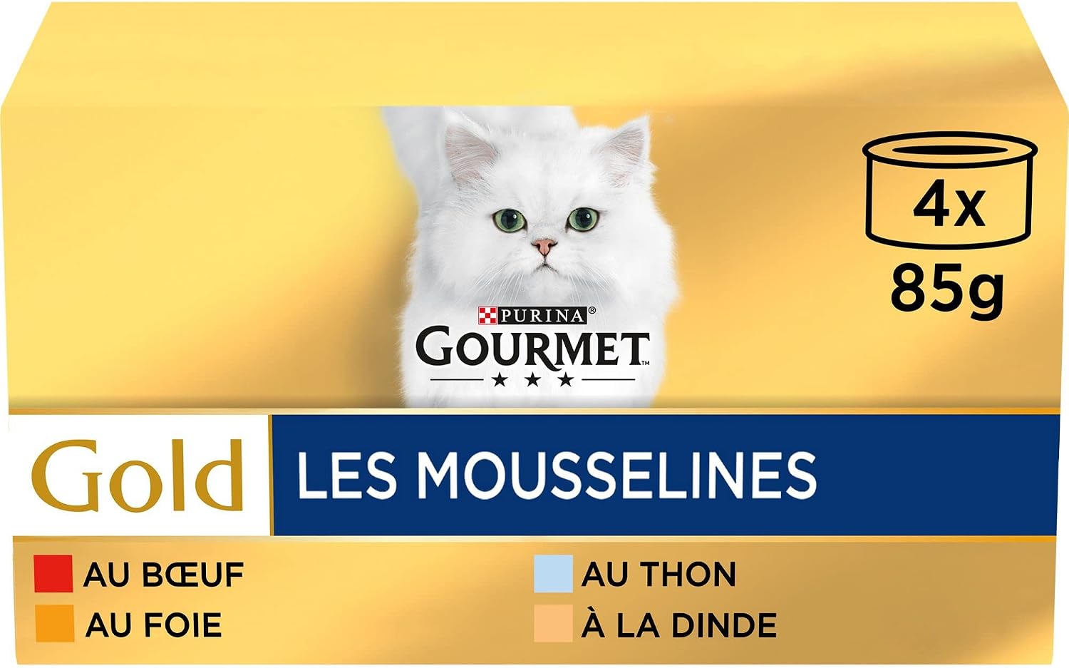 Thumbnail 6 de GOURMET Gold Les Mousselines – Aliment complet pour chat adulte, sachet multiforme (Lapin, Poulet, Saumon, Rognons) – Boîte 8×12×85 g