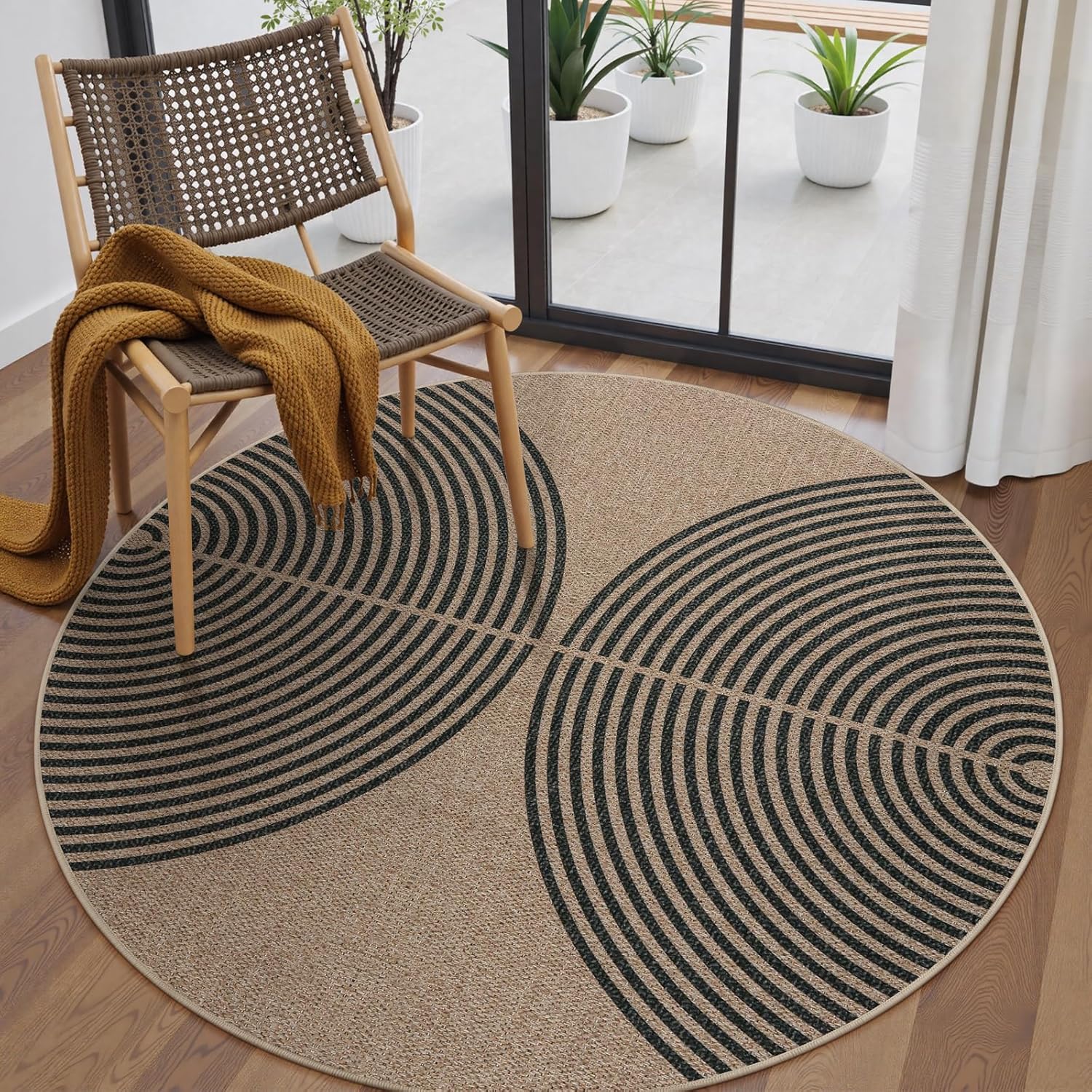 Thumbnail 6 de Lahome Enfys Modern Rainbow Easy Jute Carpet (8x10) – Indoor/Outdoor Non-Slip Rug