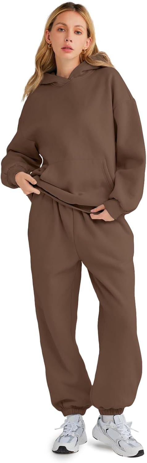 Thumbnail 1 de AUTOMET Women’s 2-Piece Lounge Hoodie & Sweatpants Tracksuit (Plus Size) — Oversized Fall Travel Outfit