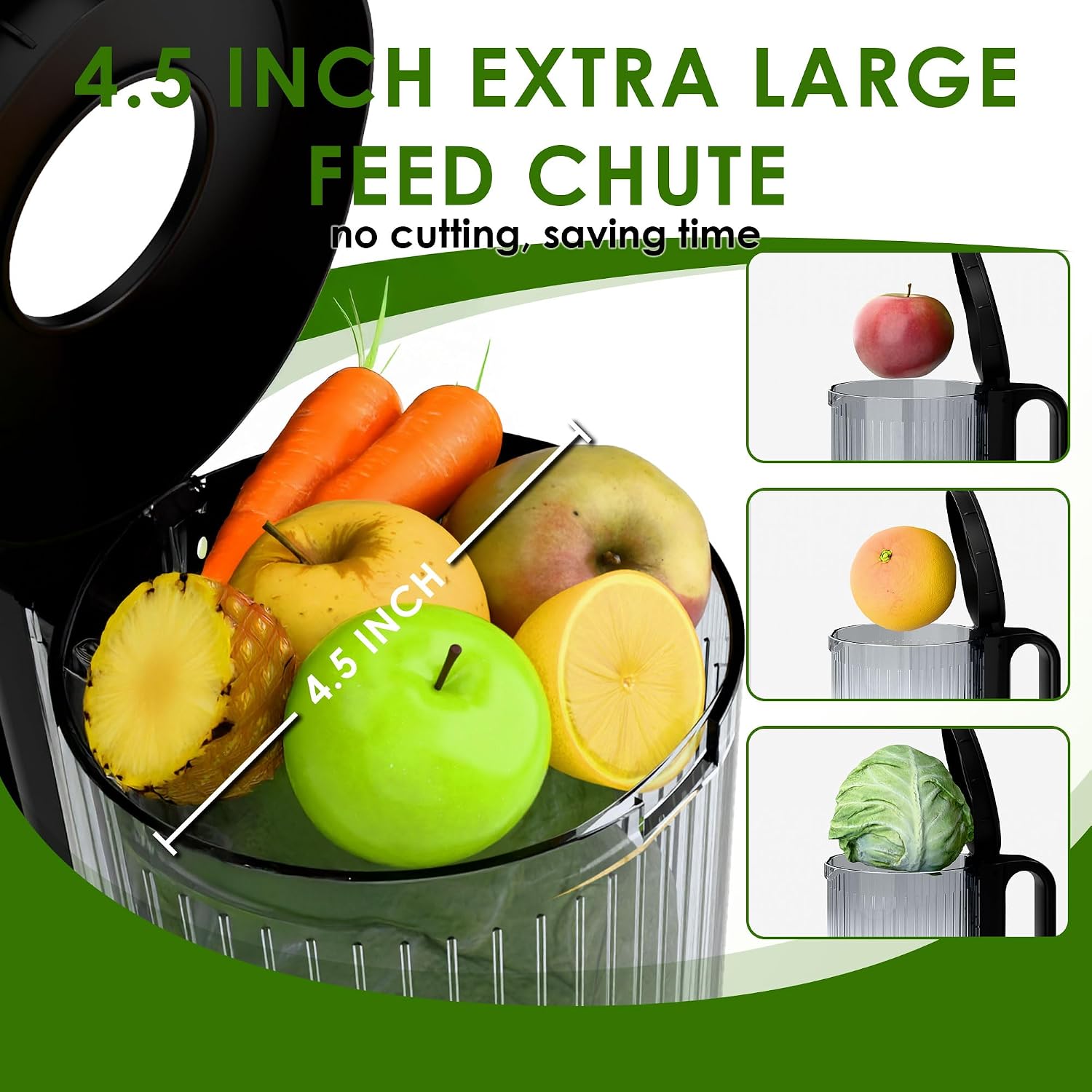 Detalle 2 de WHALL Cold Press Juicer Stainless Steel