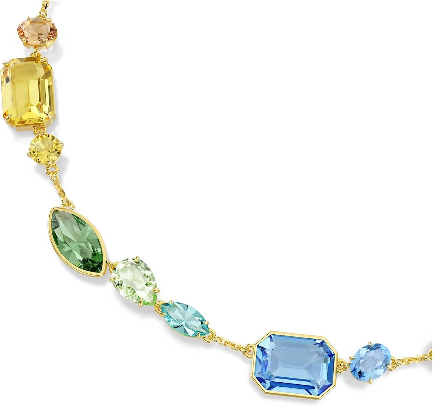 Detalle 2 de Swarovski Collier Gema – Collier ras-de-cou multicolore, placage or, tailles variées