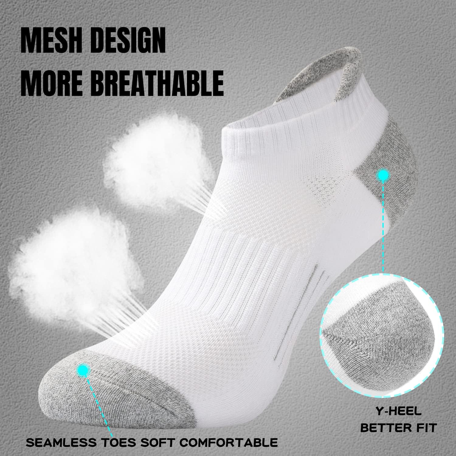 Detalle 1 de ILovDaisy Trainer Running Socks Womens 5 Pairs, Ankle Sports Socks Women Cushioned Breathable Socks, Low Cut Athletic Socks for Ladies Girls
ILovDaisy Trainer Running Socks Womens 5 Pairs, An…