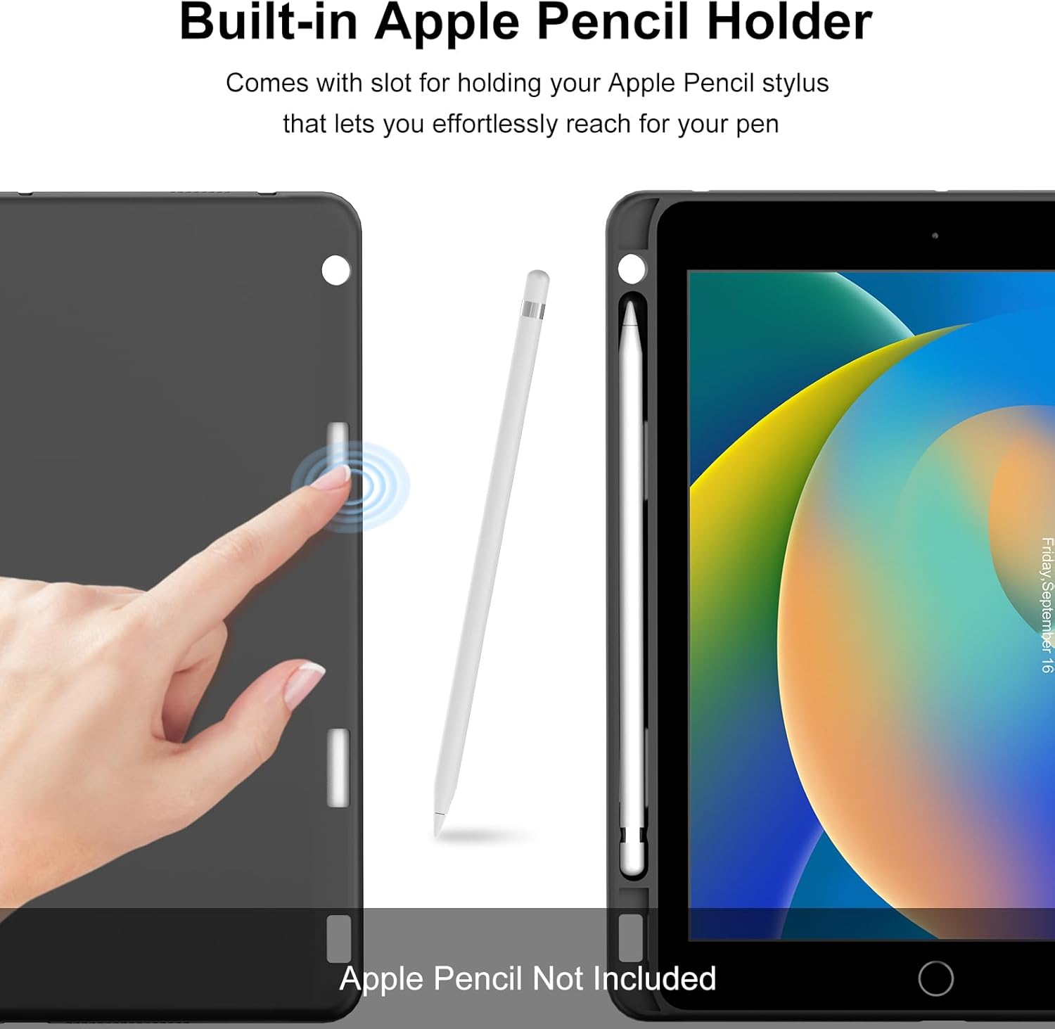 Thumbnail 6 de BORIYUAN iPad 10.2 inch Case with Keyboard: Detachable Backlit Keyboard, Pencil Holder, and 3 Viewing Angles