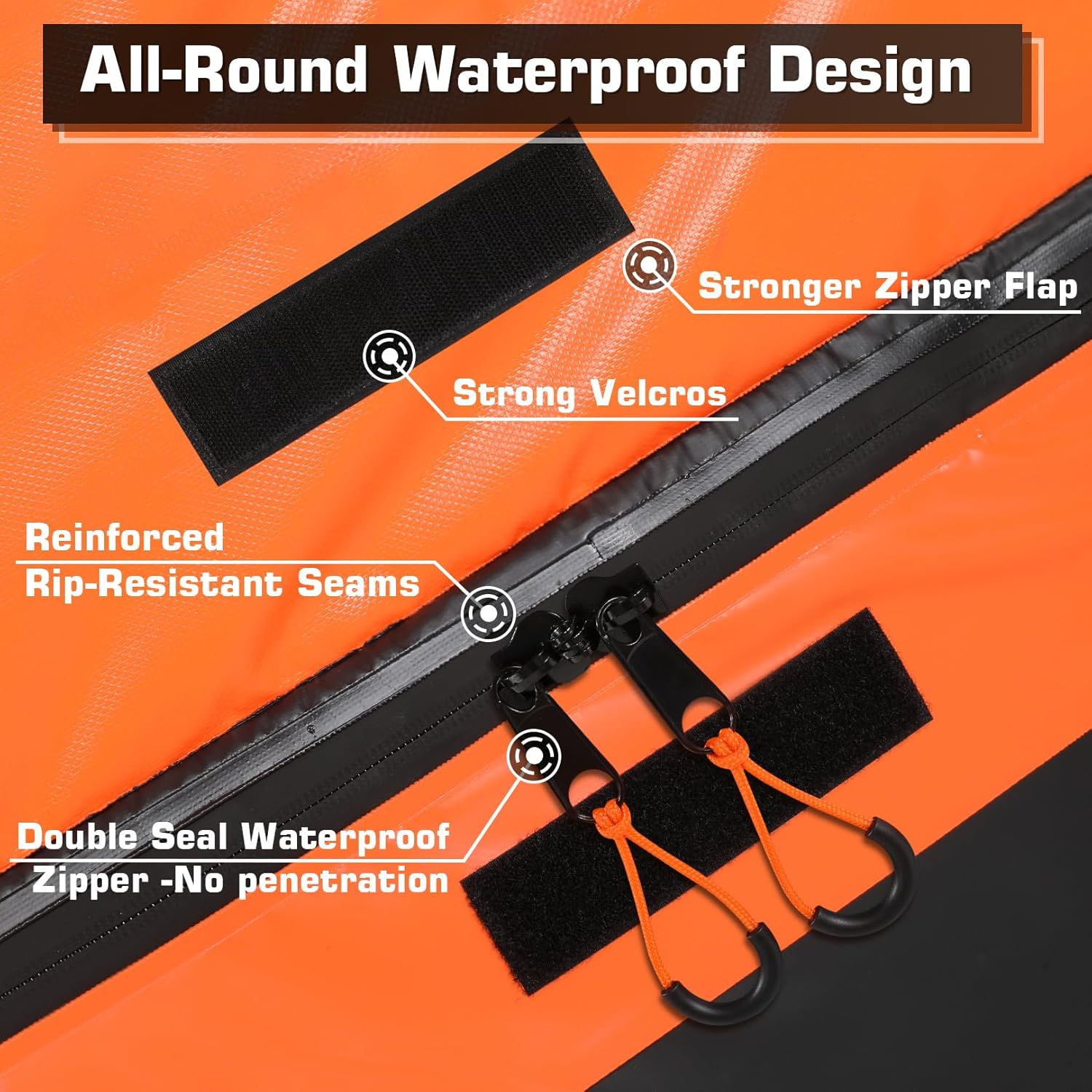 Thumbnail 4 de Sailnovo 20 Cubic Feet Foldable Car Roof Bag with 6 Door Hooks and Anti-Slip Mat