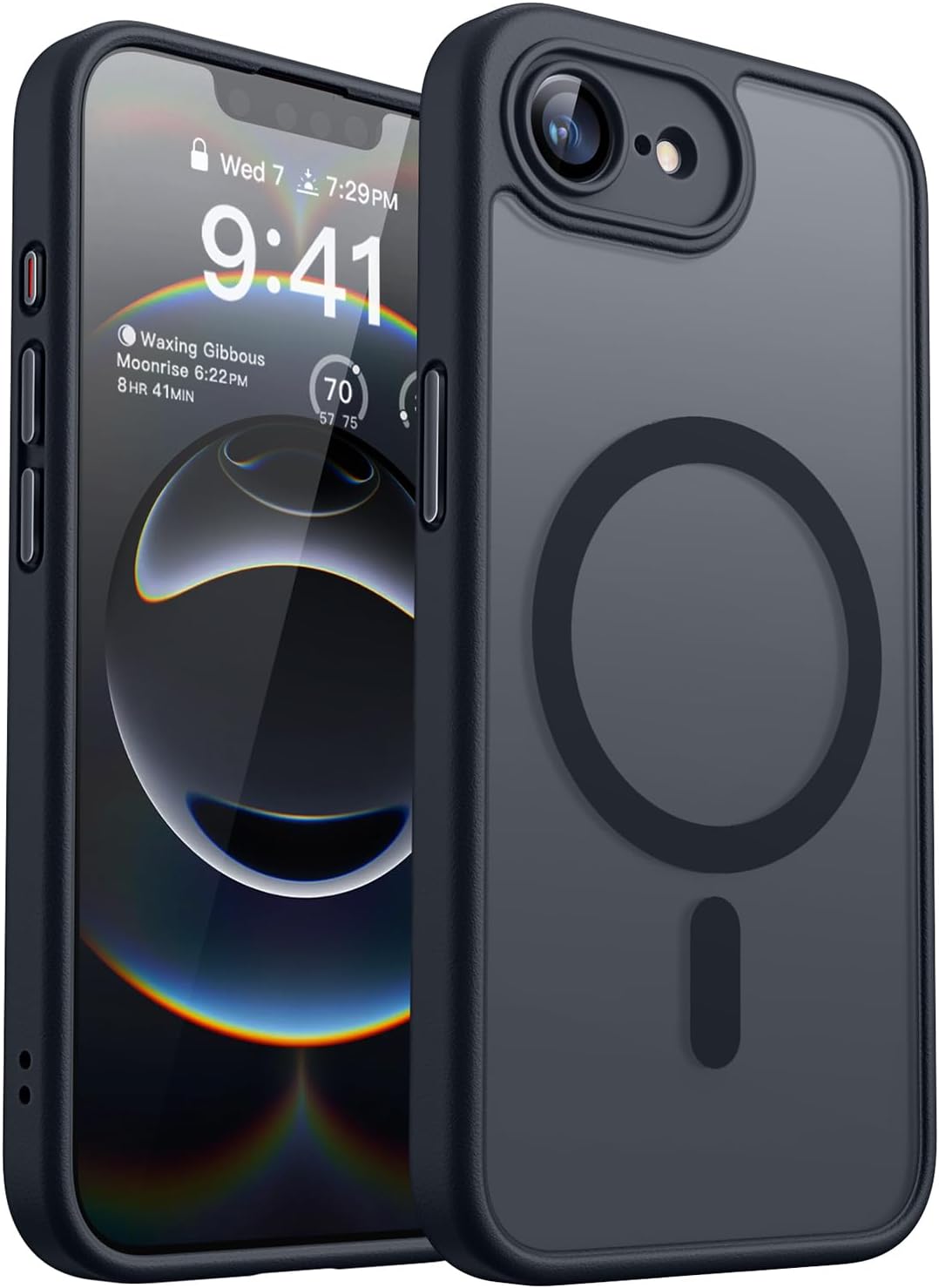 Detalle de CANSHN Hülle für iPhone 17e / 16e mit Kameraschutz und MagSafe-Kompatibilität (schwarz)