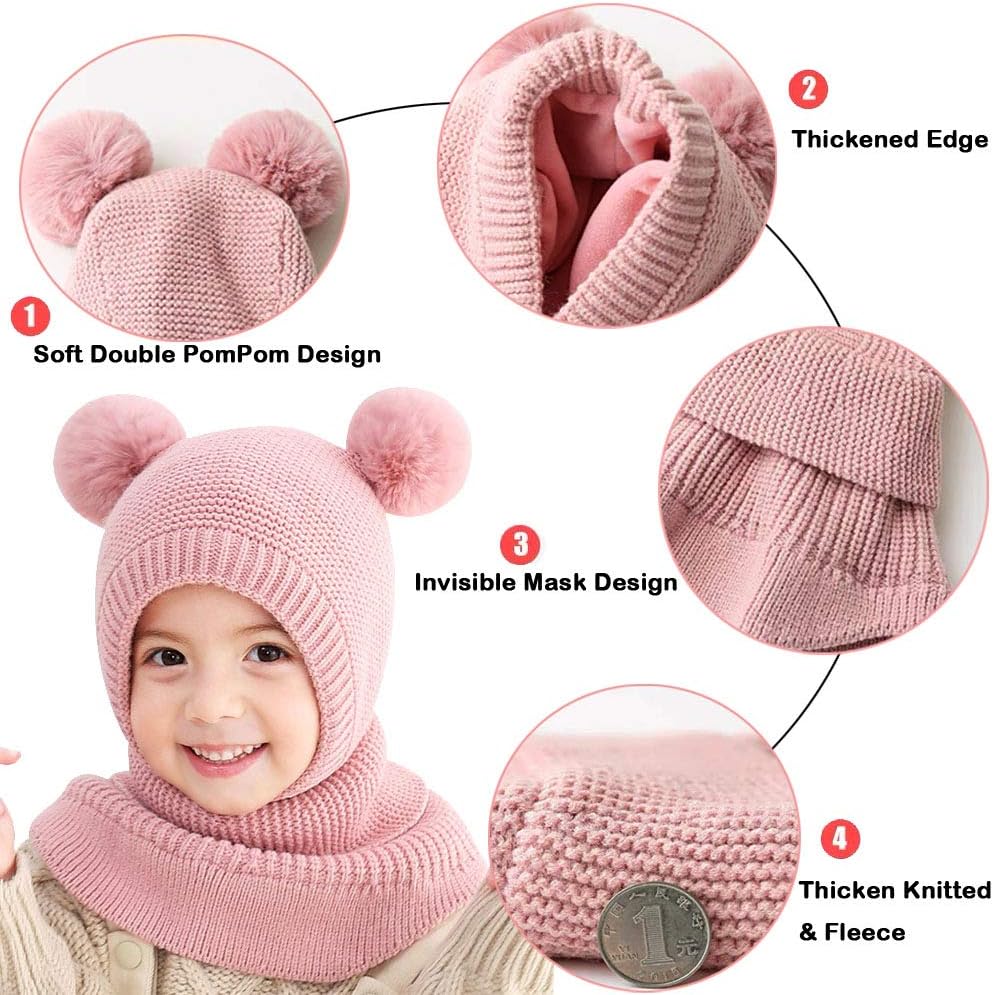 Detalle 2 de FUYAO Toddler Girls Balaclava Hat 48-52cm