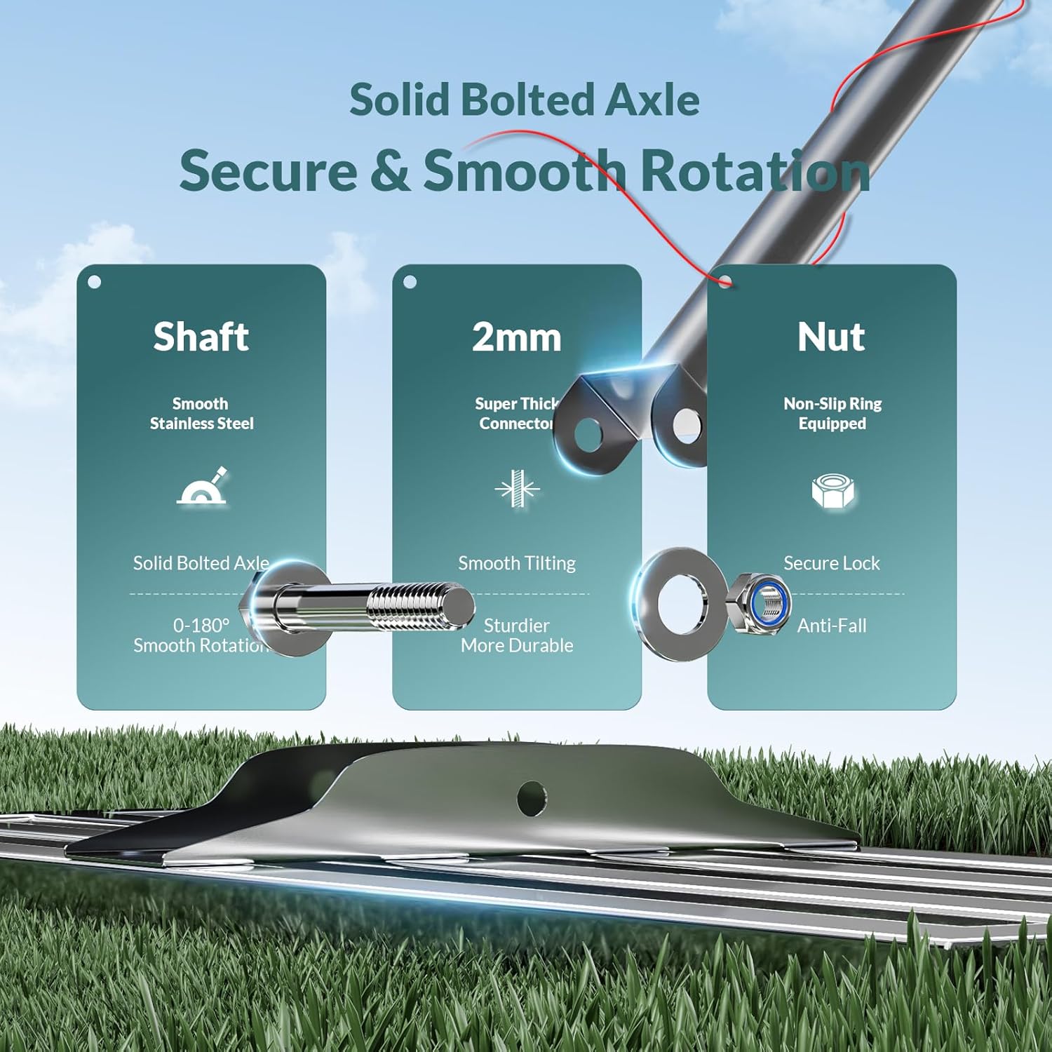 Thumbnail 4 de Rasen-Nivellierrechen 75 x 25 cm mit geschlossenem Boden (Edelstahl 304) und Schaumstoffgriff