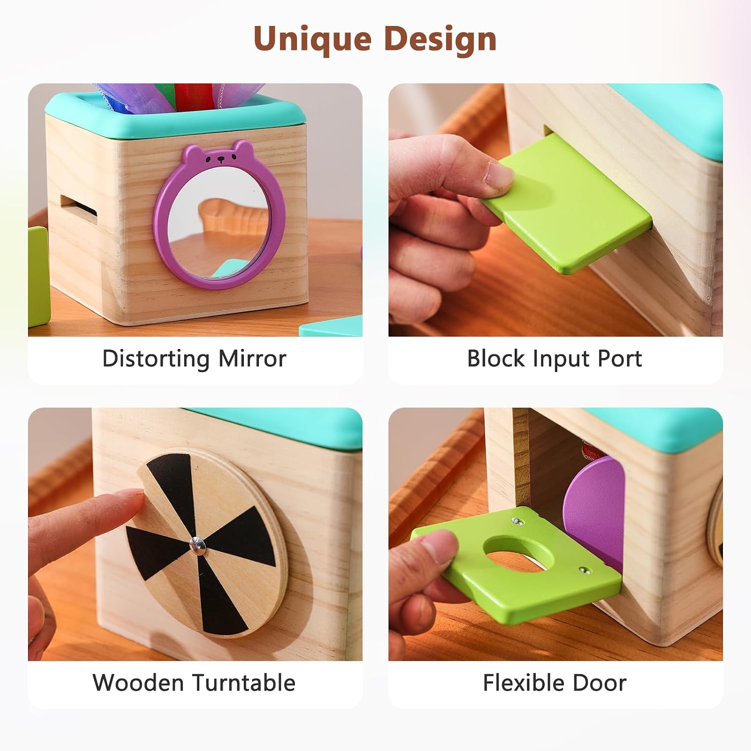 Thumbnail 2 de Youuys Wooden Baby Tissue Box Toy — Montessori Learning Gift for 12-24 Months
