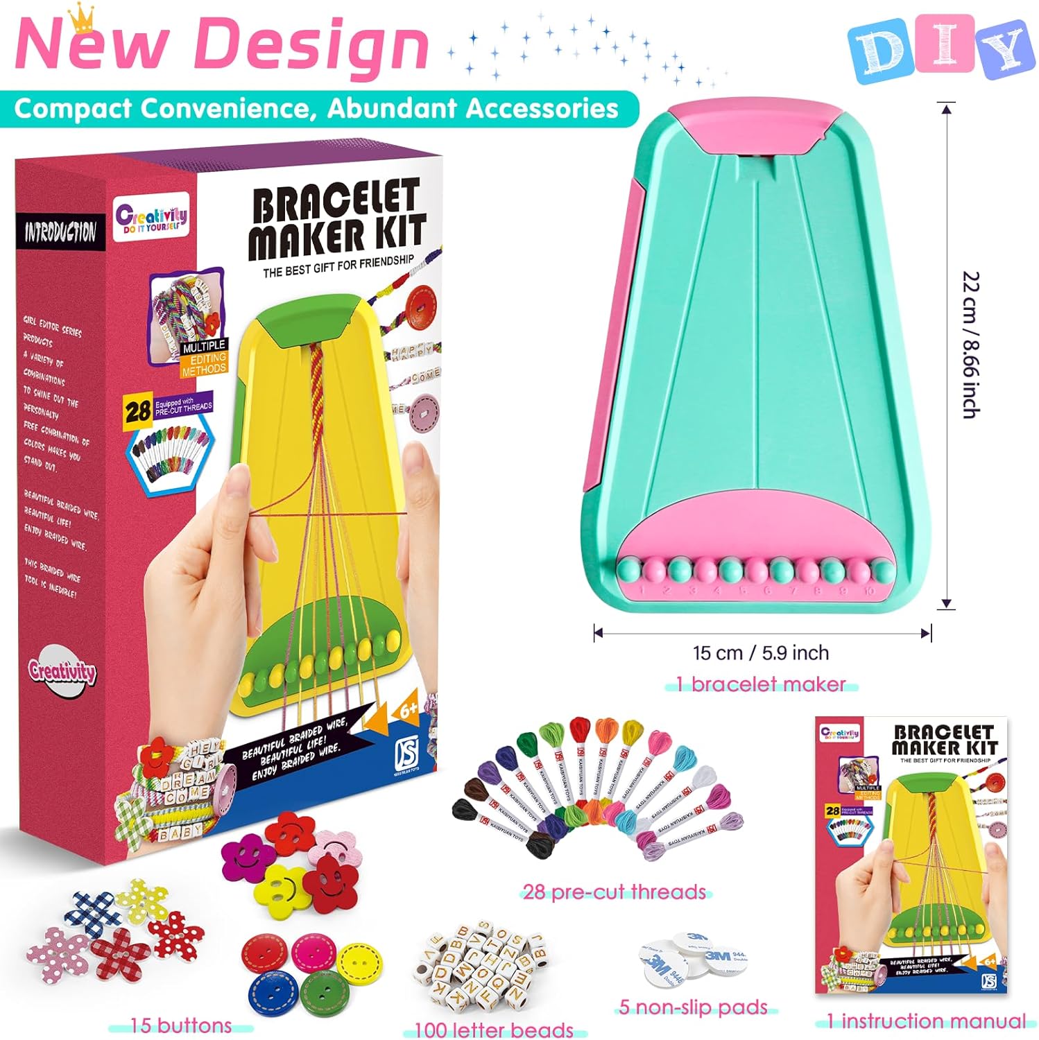 Thumbnail 3 de Kit bracelets d'amitié LightBlue Pink 8–12 ans