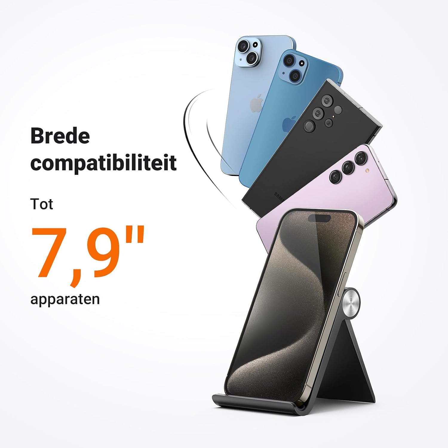 Thumbnail 6 de UGREEN opvouwbare telefoonstandaard, verstelbaar tot 100°, antislip, zwart