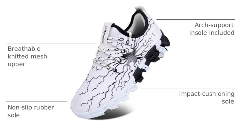 Thumbnail 2 de BULLZINE Boys Girls Running Shoes Lightweight kids sneakers