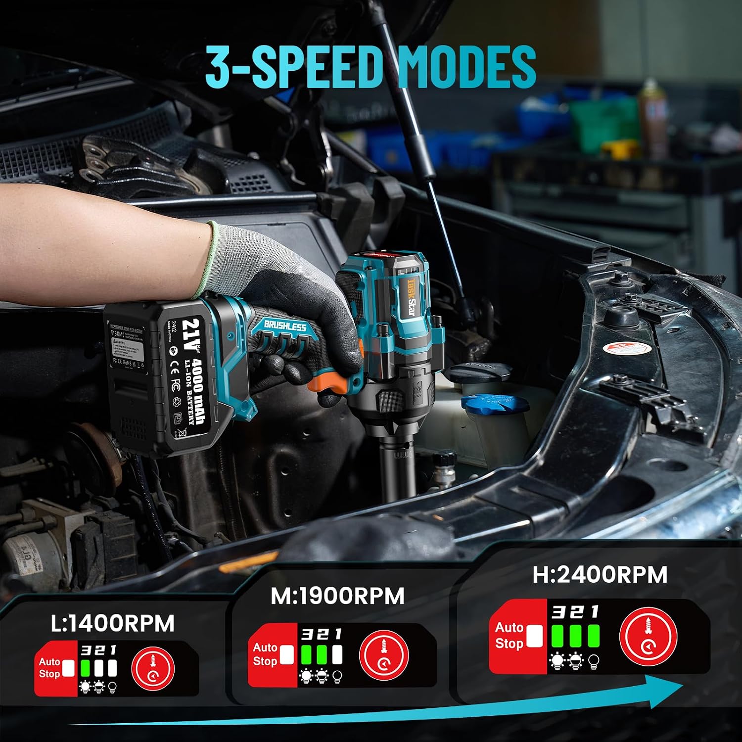 Thumbnail 4 de TaskStar Cordless Impact Wrench 1200N·m