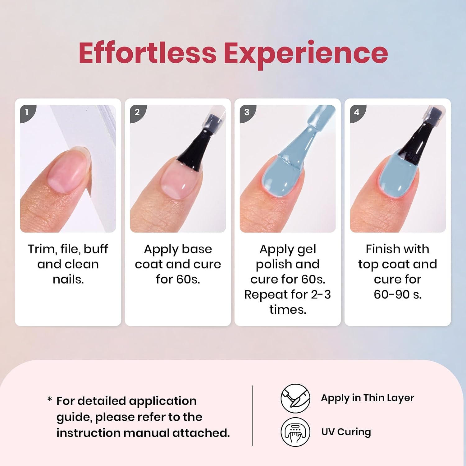 Thumbnail 6 de beetles Pastel Gel Polish Set (Soft Echo Collection) — 6 UV Gel Shades for Spring, Easter & Macaron Nails