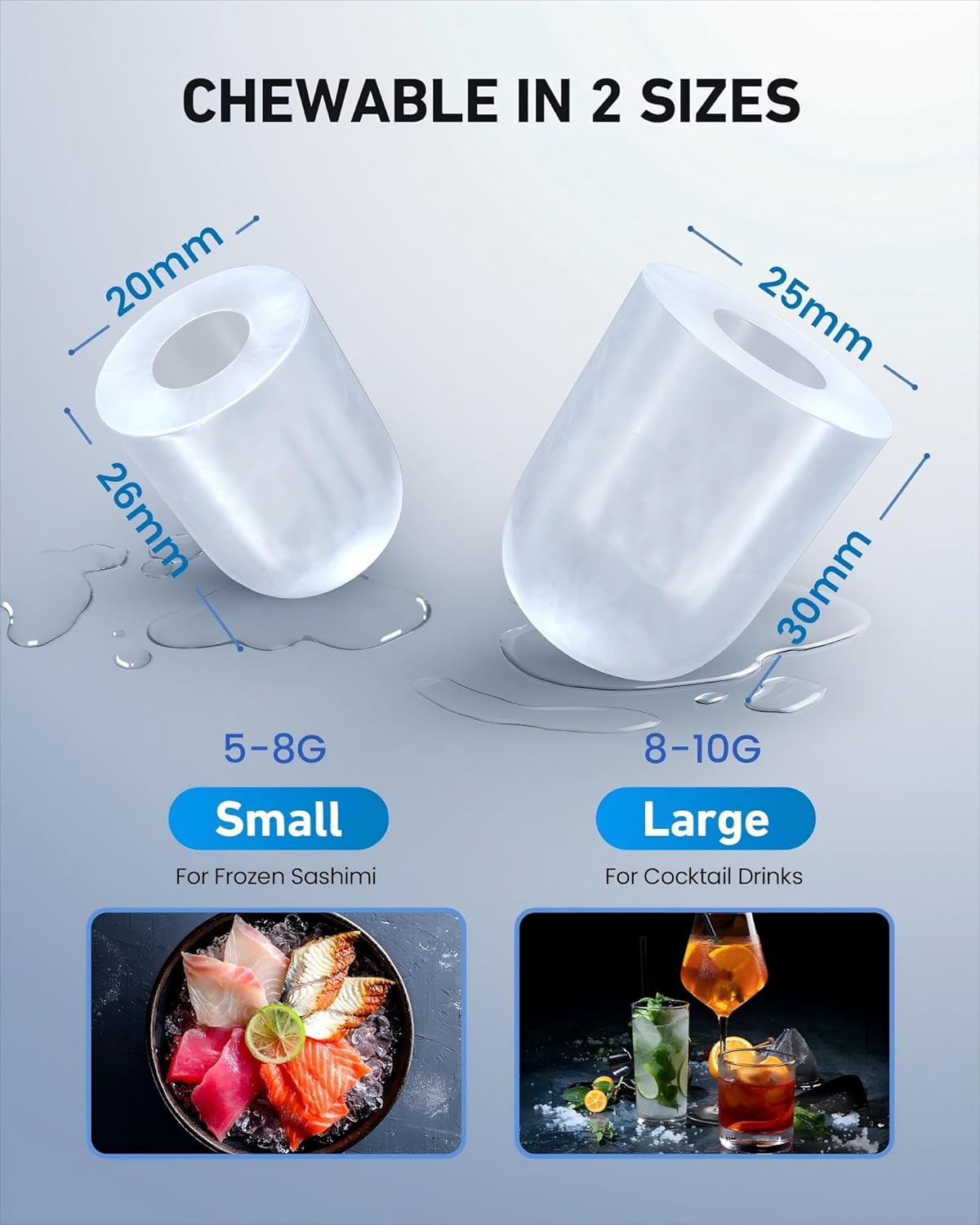 Detalle de EASYERA Ice Maker Machine Countertop – Compact, Quiet and fast 6‑Minute Bullet Ice