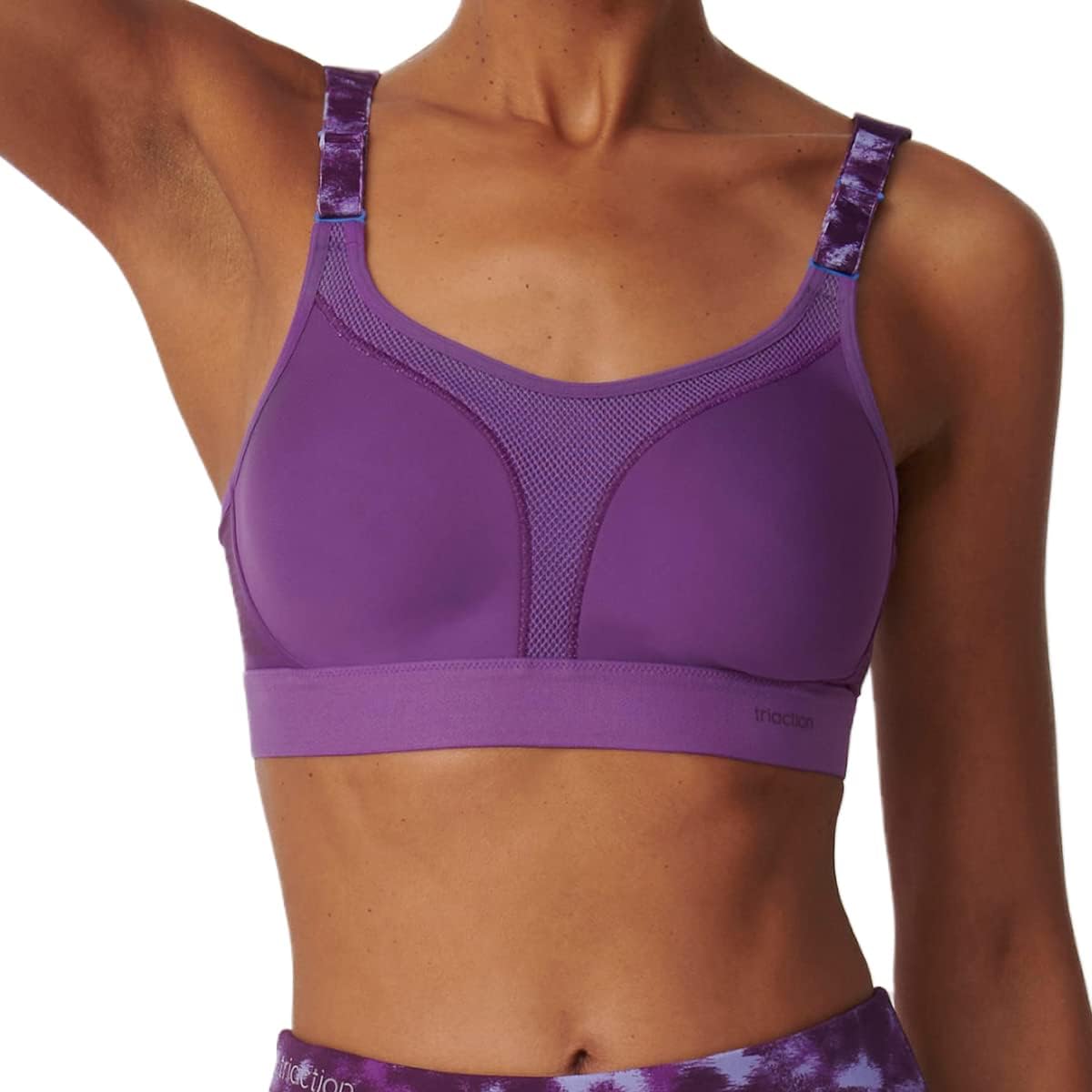 Detalle de Triaction Extreme Lite N Damen-Sport-BH – Maximaler Halt, Atmungsaktiv und ungepolsterte Cups