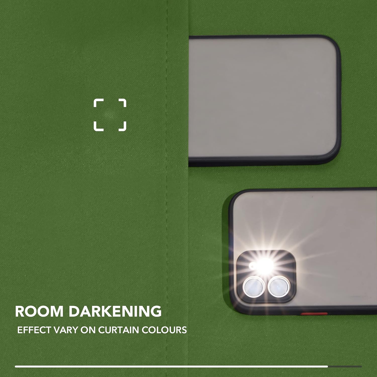 Detalle de Deconovo Tende Oscuranti per interni 2 Pezzi 140x200 cm – Verde, isolamento termico e riduzione del rumore