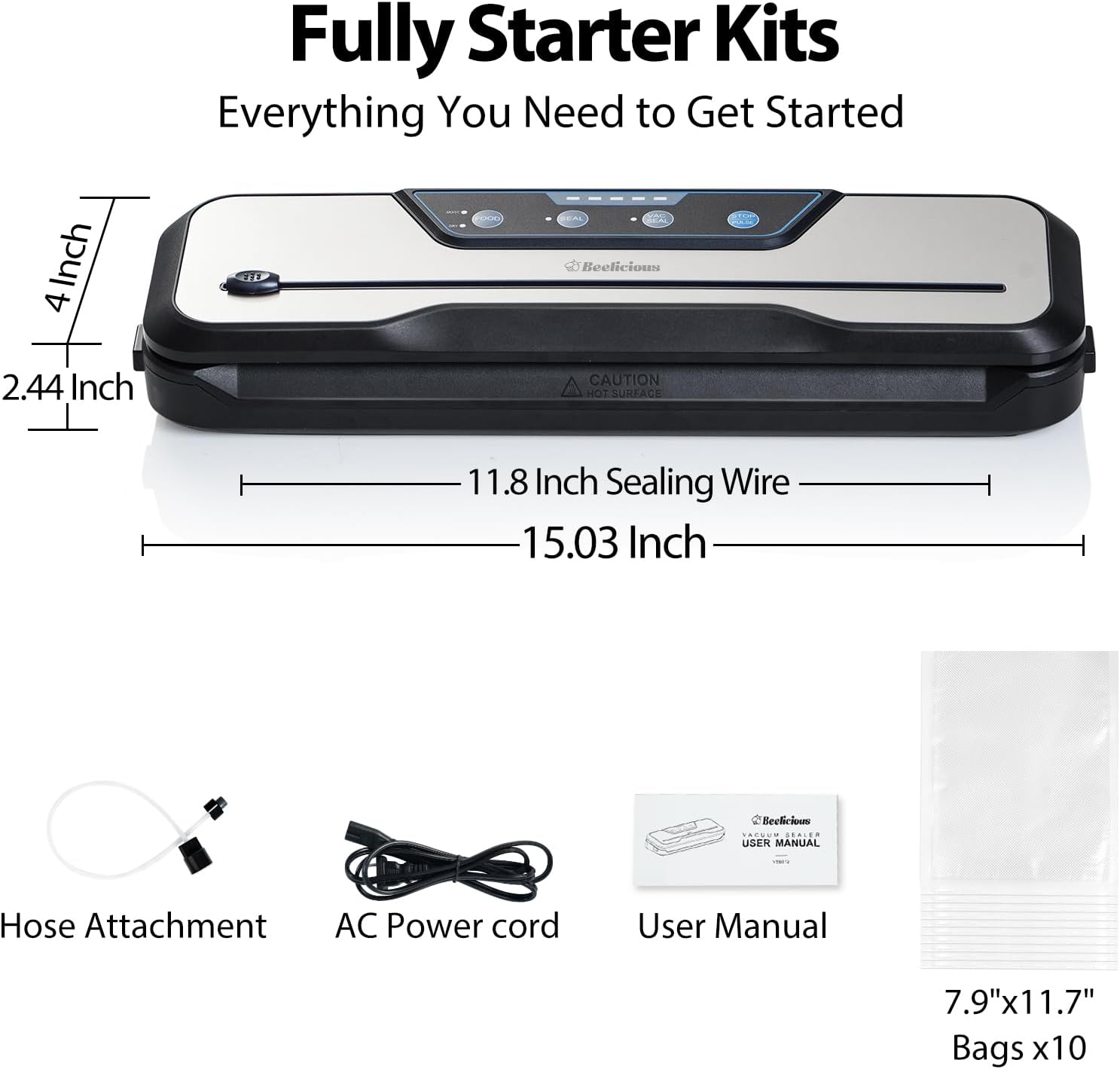 Thumbnail 6 de Beelicious 8-In-1 Automatic Food Vacuum Sealer Machine