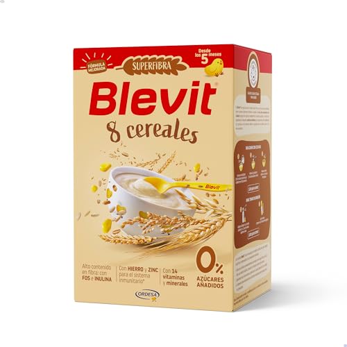 Detalle de Blevit Superfibra 8 Cereales 500 g, papilla para bebé desde los 5 meses